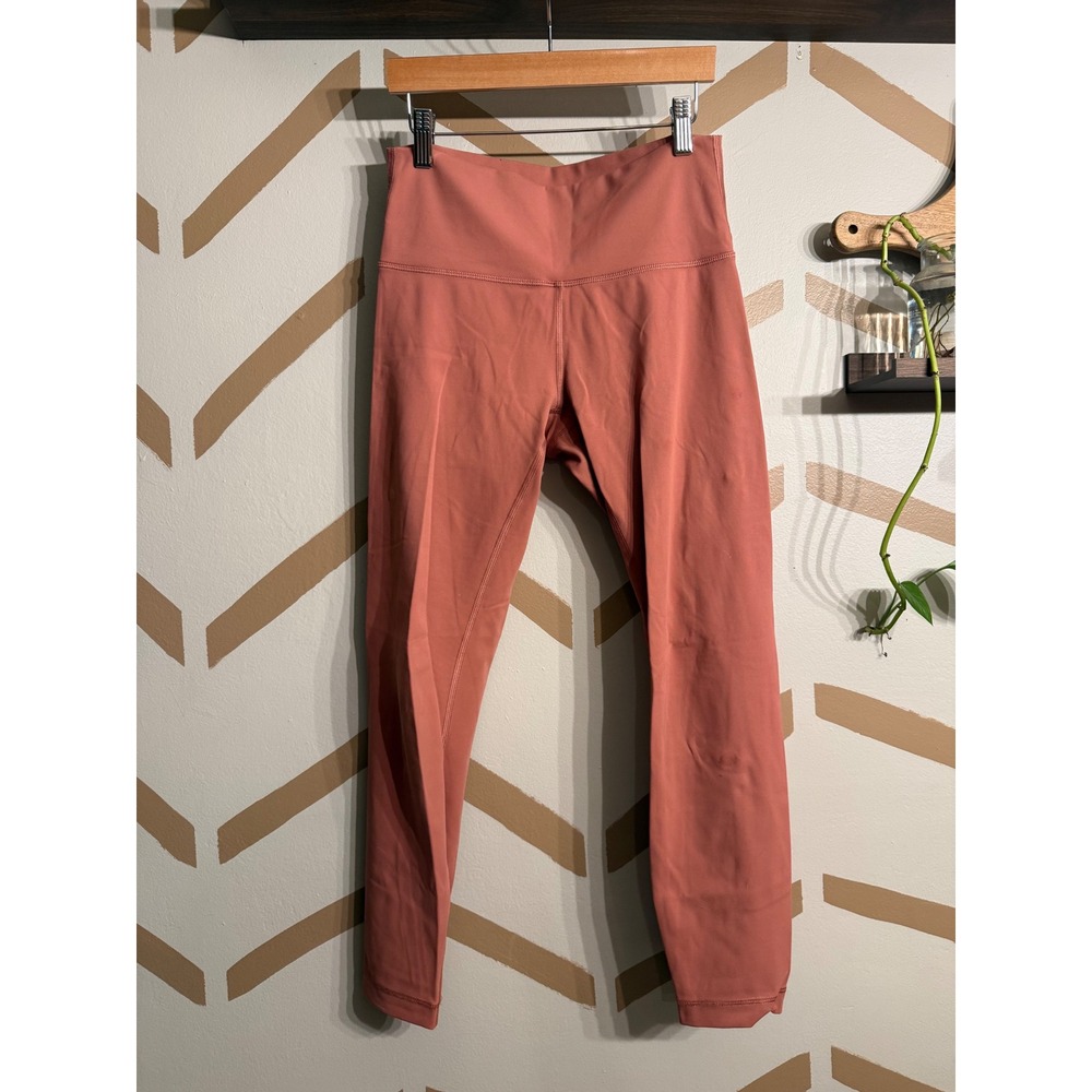 Lululemon Leggings Women Size 6 Pink High Rise Activewear 7/8 Length